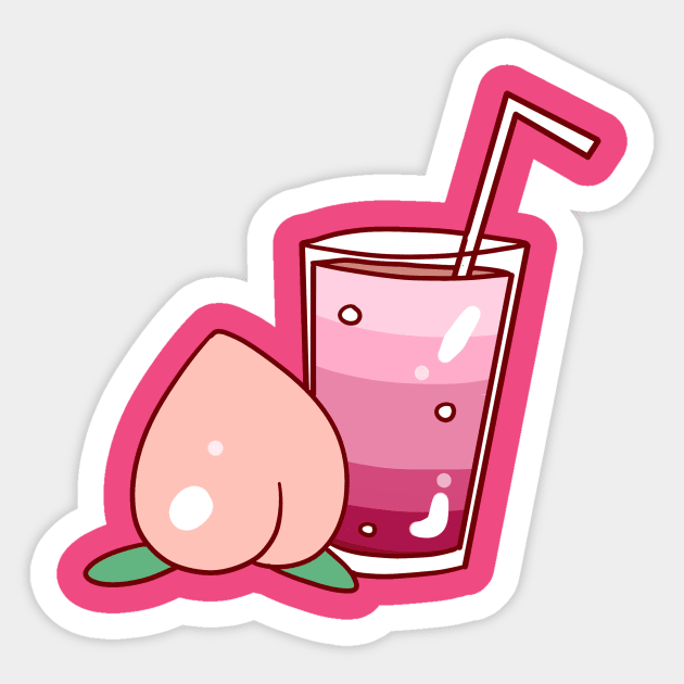 Peach Drink Sticker by saradaboru